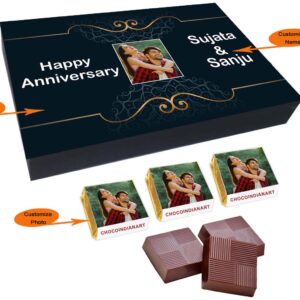 Personalize Happy Anniversary Chocolate Gift