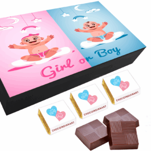 Wonderful Chocolate Gift Box For Twin Announcement
