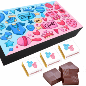 Beautiful Chocolate Gift Box For Twin Announcement