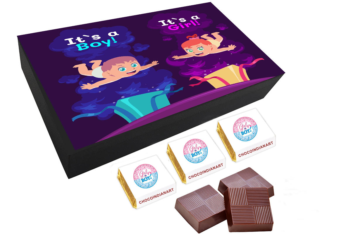 Amazing Chocolate Gift Box For Twin Announcement