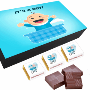 Very Nice Chocolate Gift Box For Baby Boy Announcement