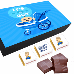 Very Pretty Chocolate Gift Box For Baby Boy Announcement